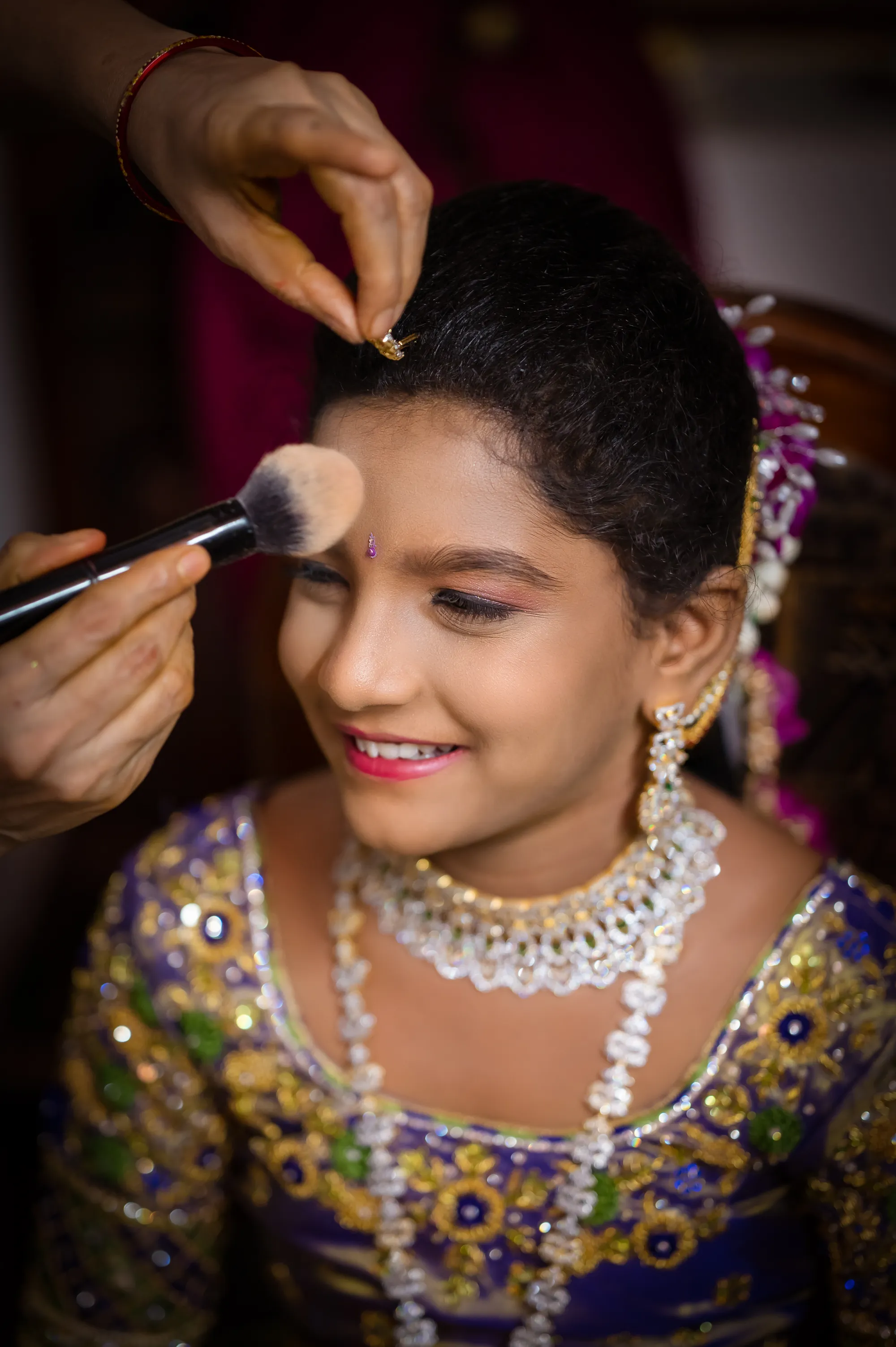 Trividha during the traditional haldi ceremony