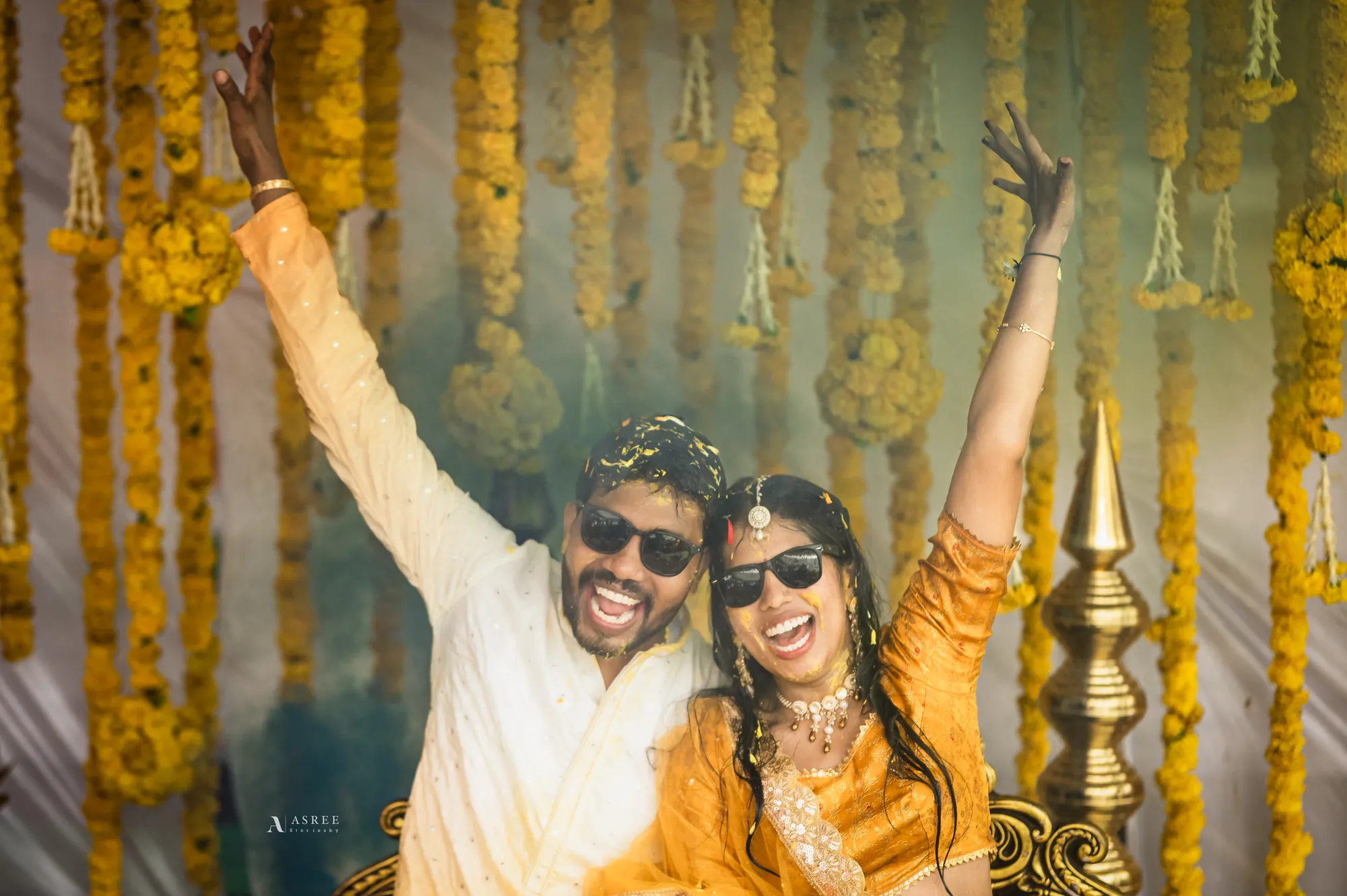 Traditional ritual captured in wide frame